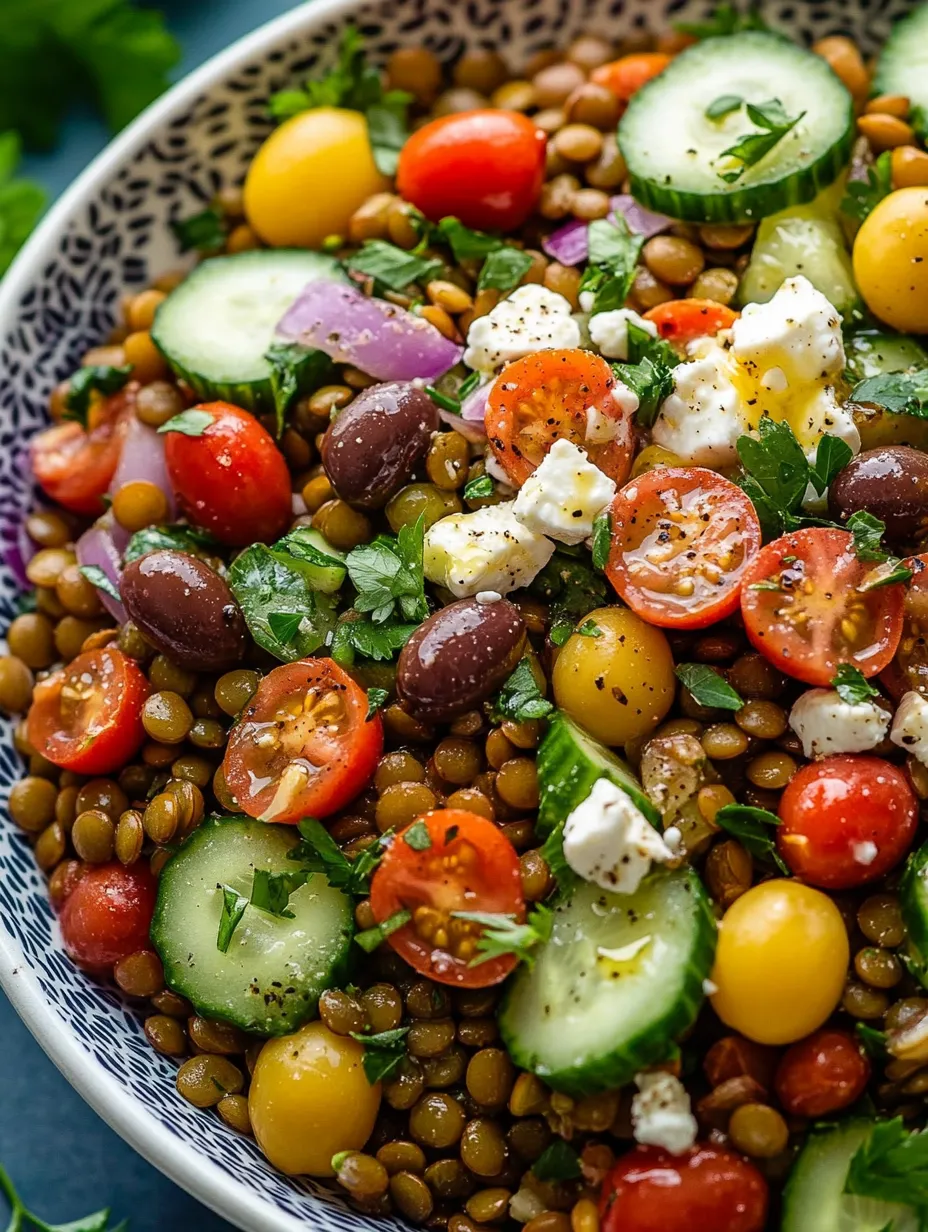 Mediterraner Linsensalat