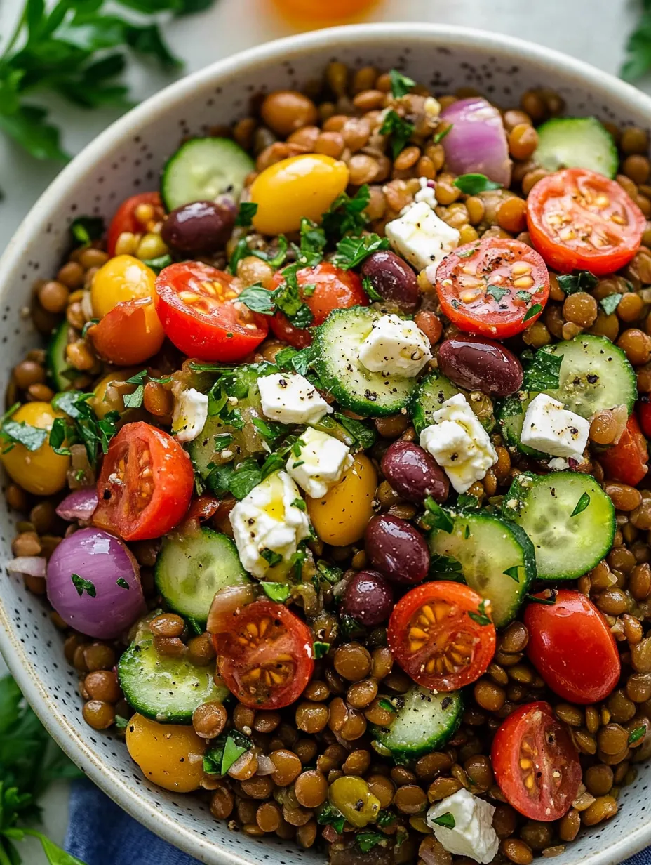 Mediterraner Linsensalat Rezept