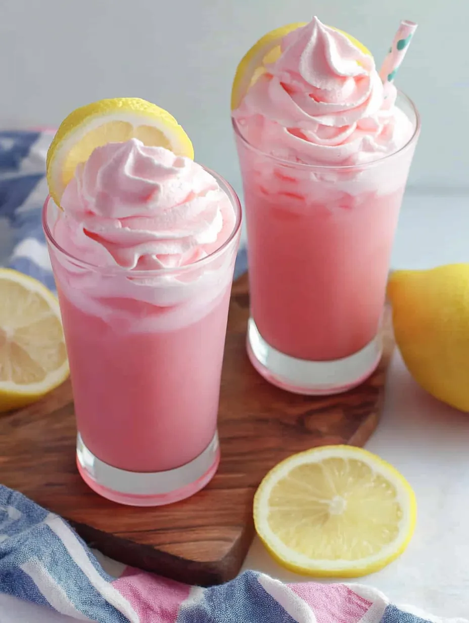 Aufgeschlagene Rosa Limonade