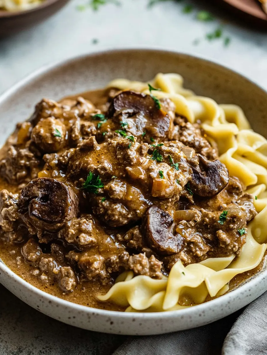 Eine Schüssel mit Nudeln und Fleischsoße.