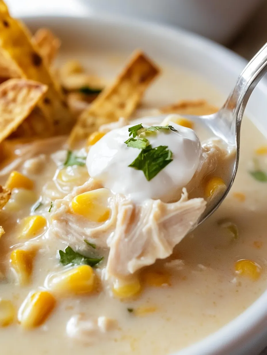 Ein Löffel ist in einer Schüssel Suppe.