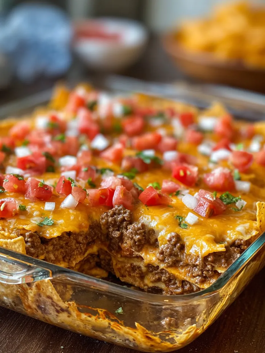 Ein Teller mit Nachos, Tomaten und Käse.