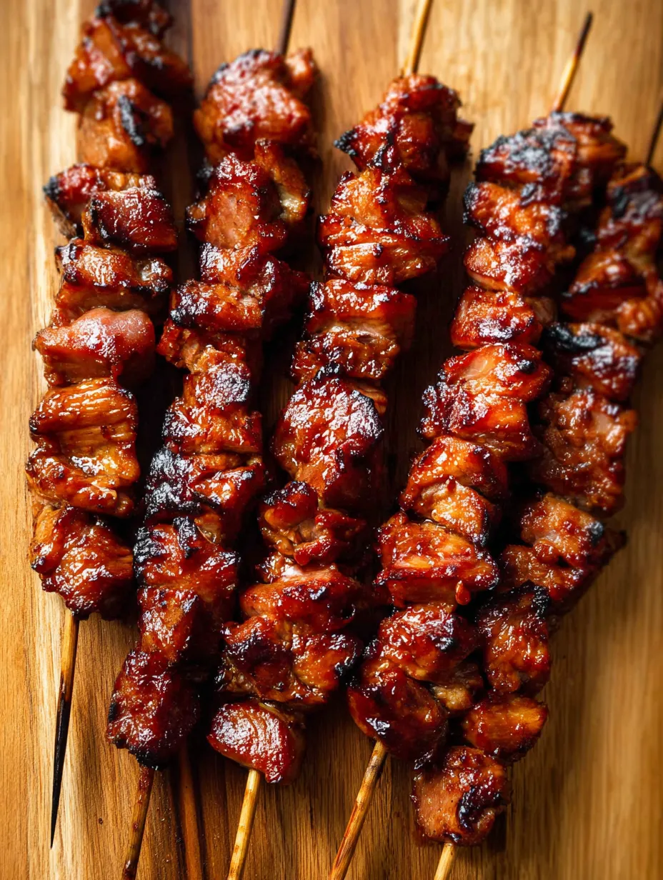 Ein Schneidebrett mit gegrilltem Fleisch.
