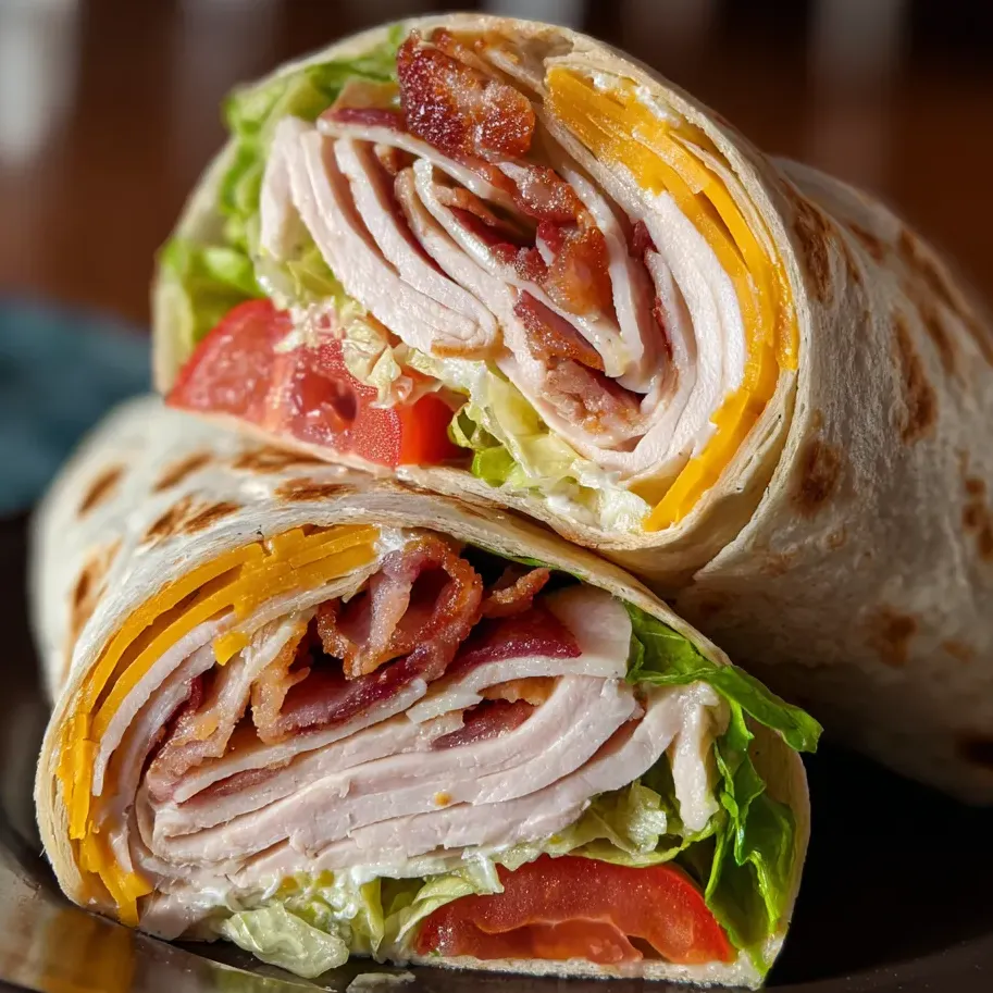 Ein Sandwich mit Bacon und Salat.
