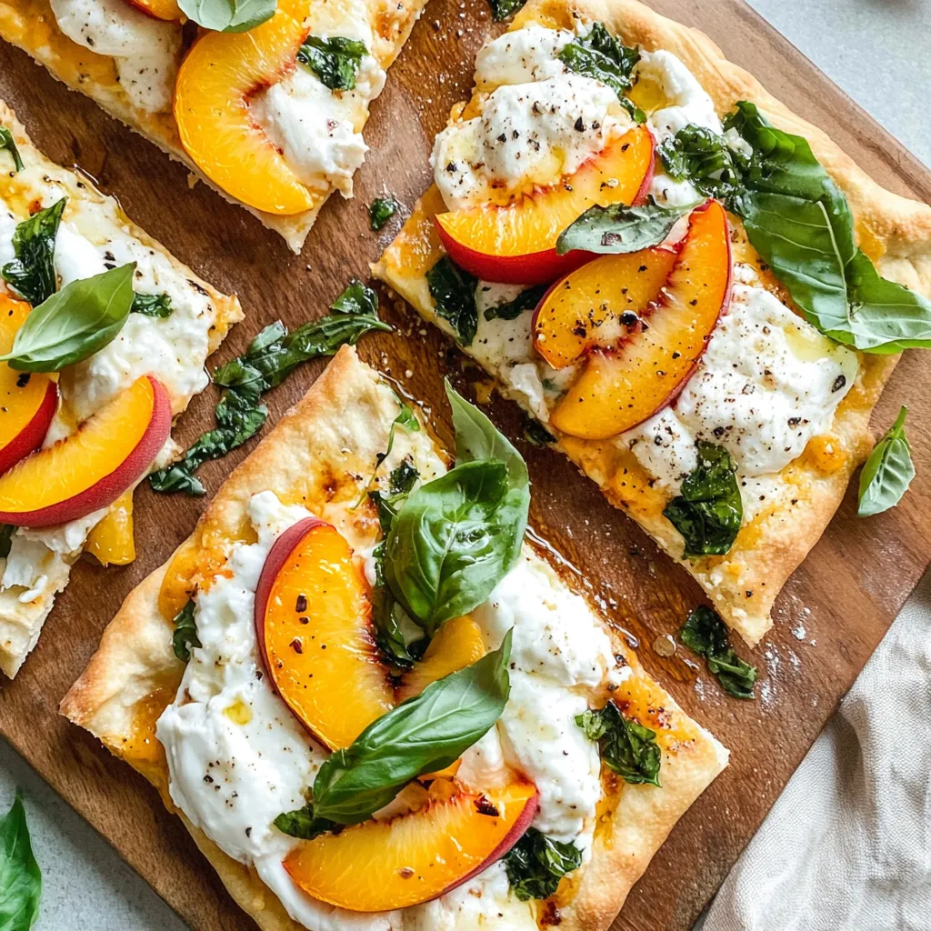 Peach, Prosciutto & Burrata Flatbread