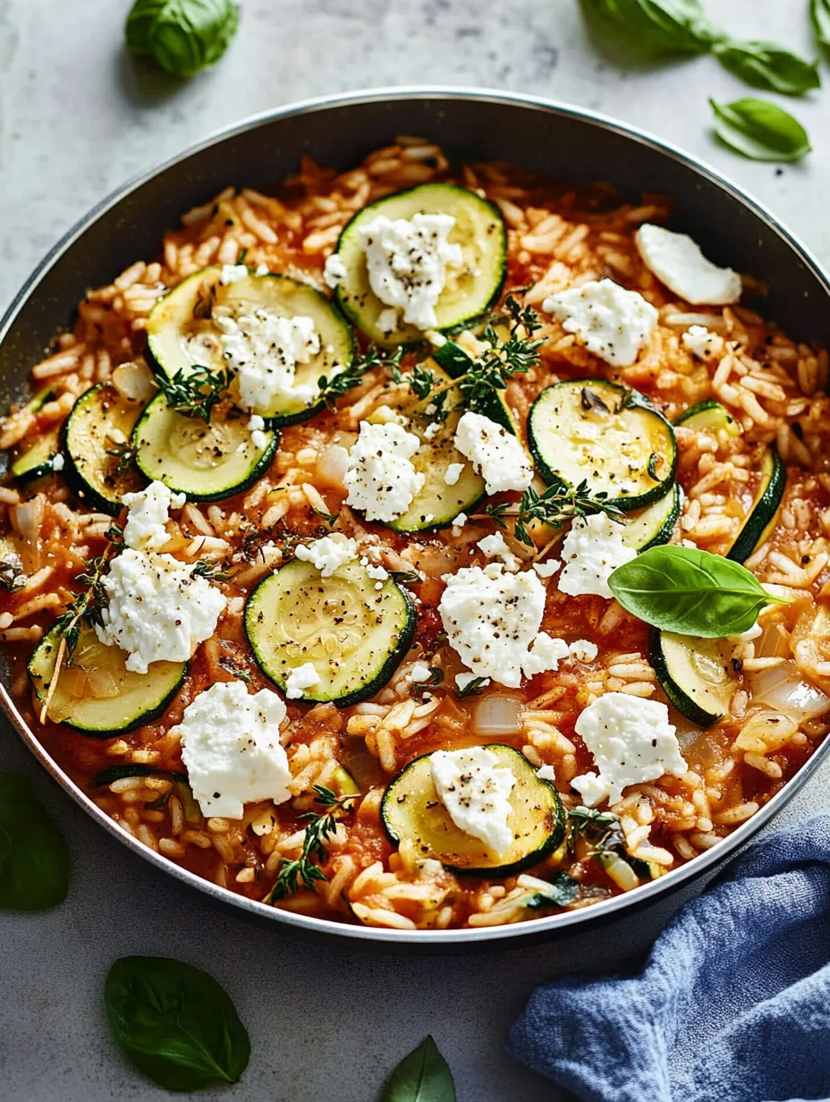 Die besten  Zucchini-Reis-Pfanne mit Feta