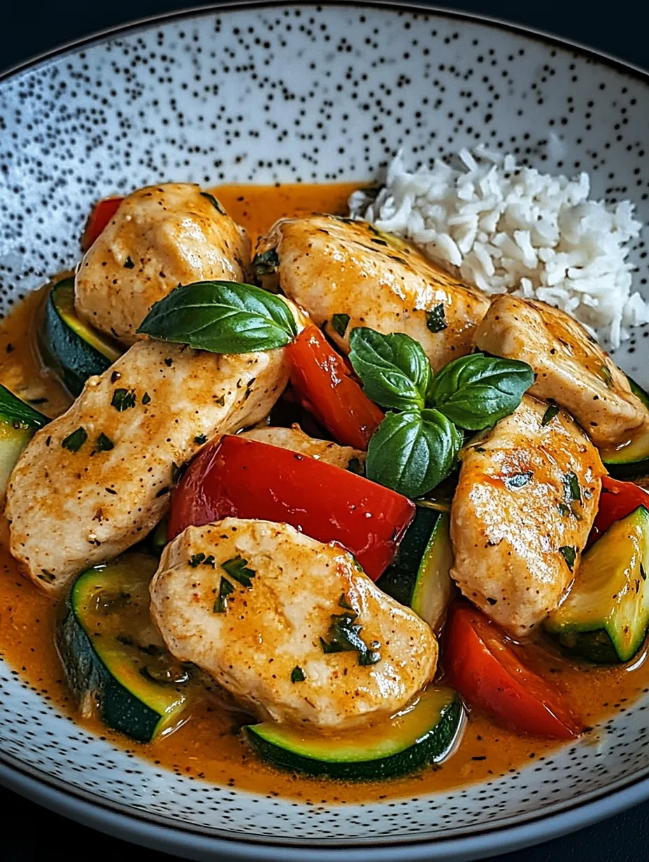 Rezept für Paprika-Zucchini-Hähnchencreme