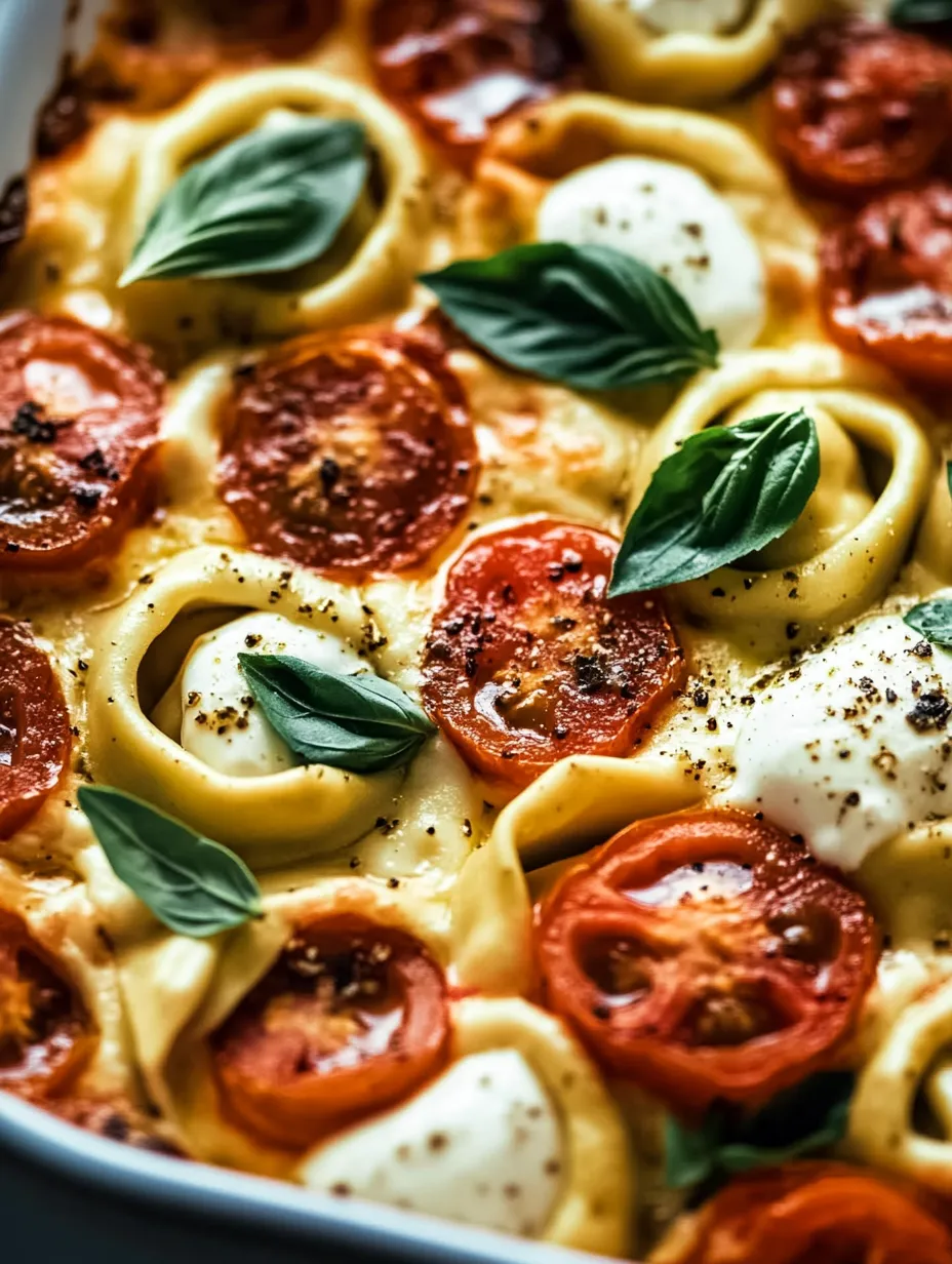 Einfacher Tortellini-Auflauf mit Tomaten und Mozzarella