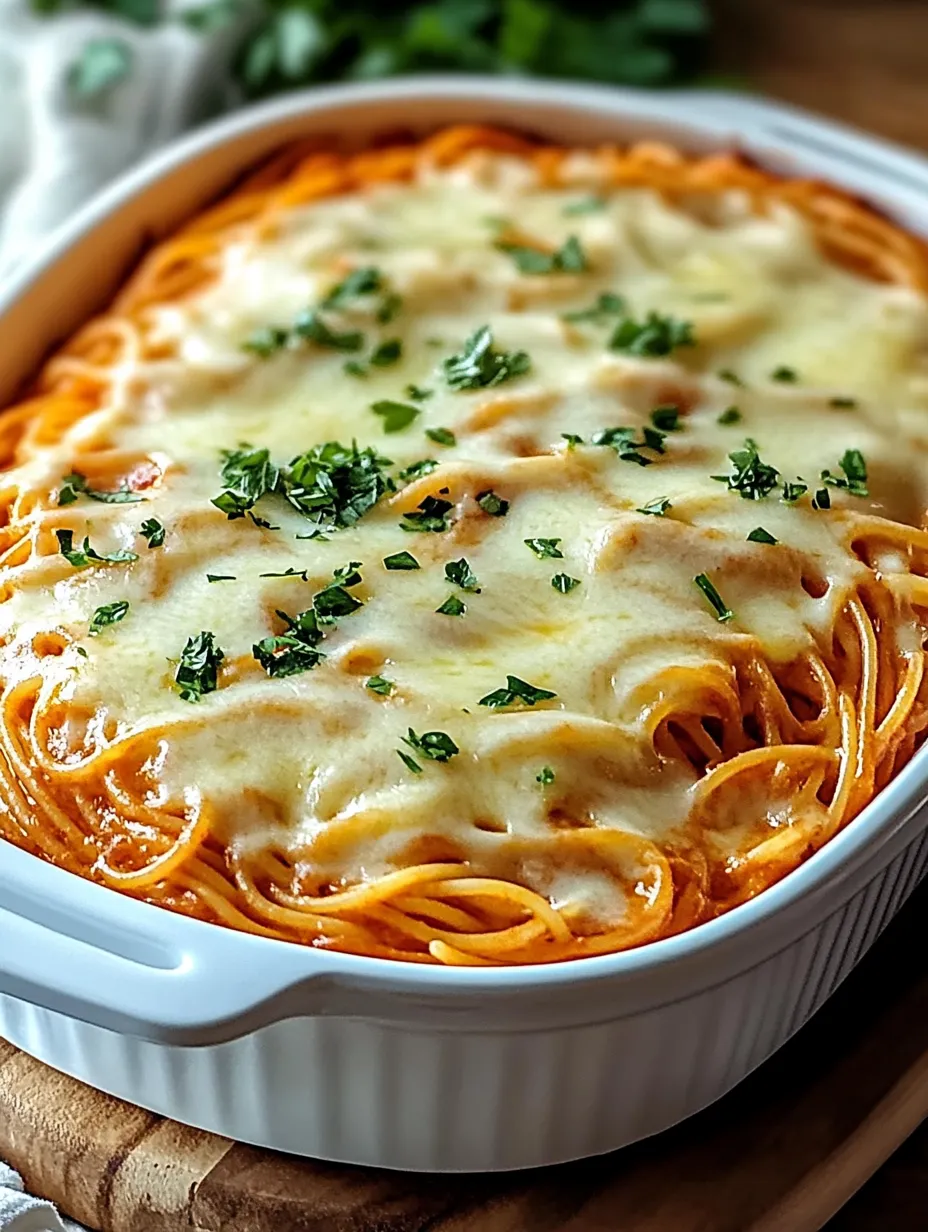 Einfacher bunter Spaghetti-Auflauf