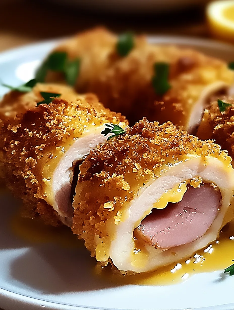 Rezept für Putenröllchen nach Cordon Bleu-Art