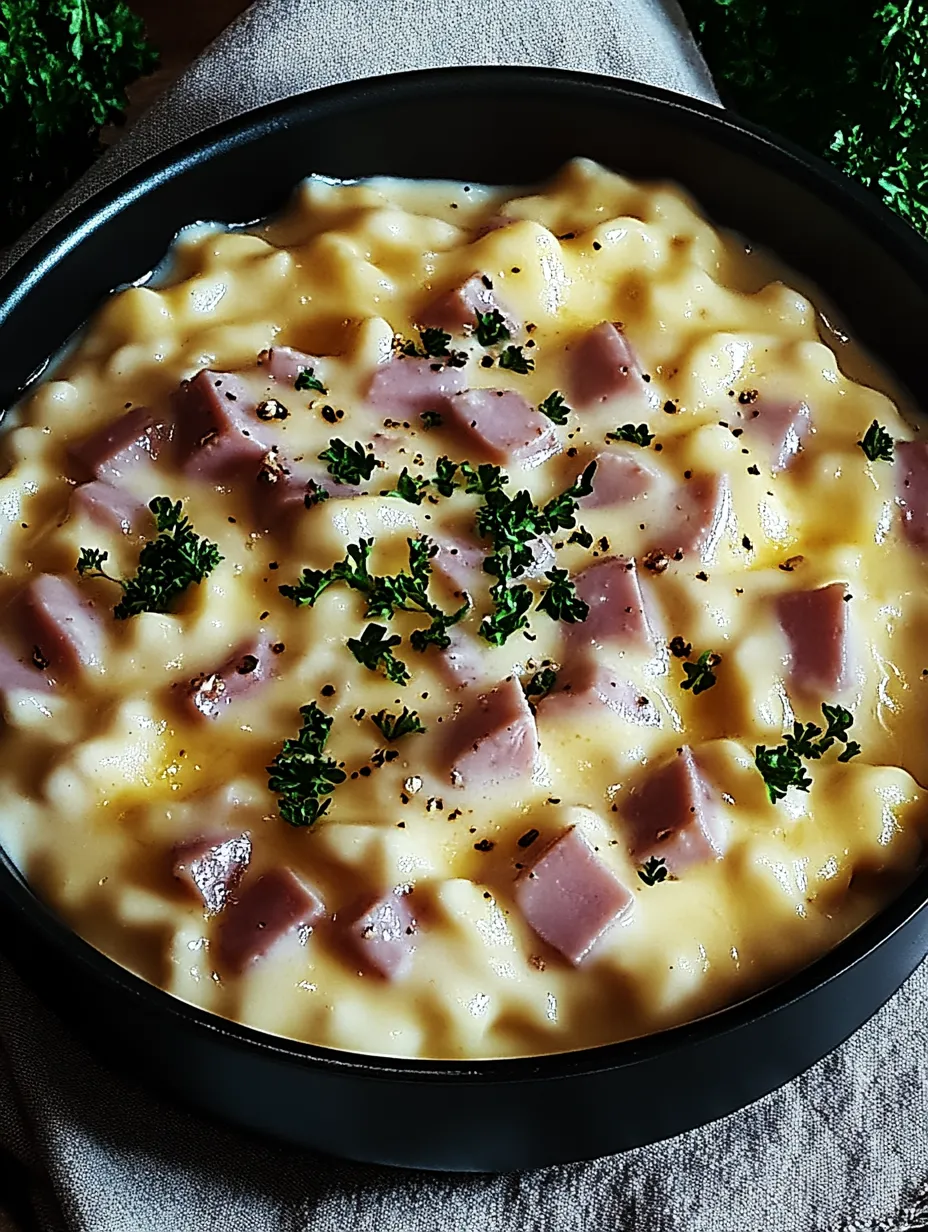 Einfache Käse-Schinken-Sahne-Spätzle