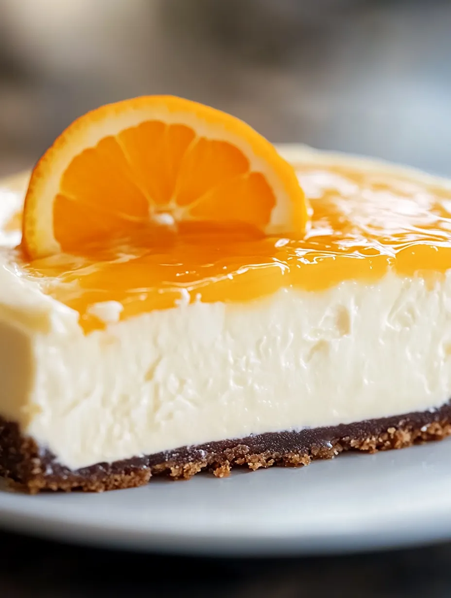 Einfacher cremiger Orangenkäsekuchen