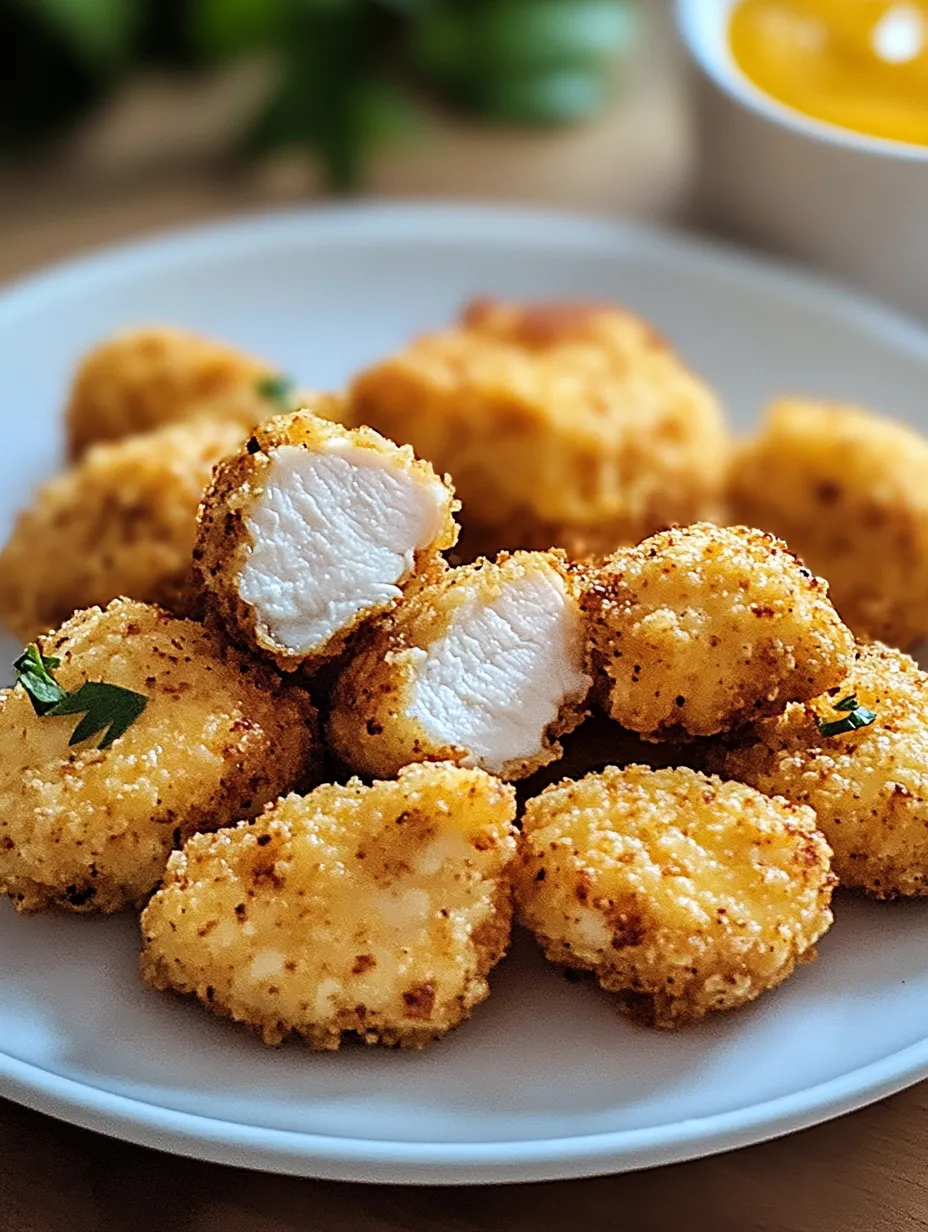 Einfache Kokos-Hähnchennuggets mit würzigem Mango-Dip