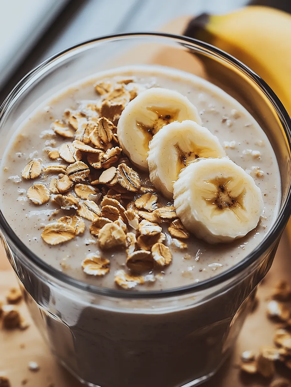 Rezept für Übernacht-Haferflocken mit Banane und Erdnussbutter