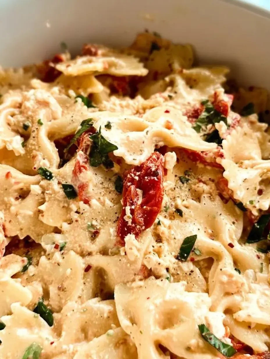 Eine Schüssel Pasta mit roter Soße und Käse.