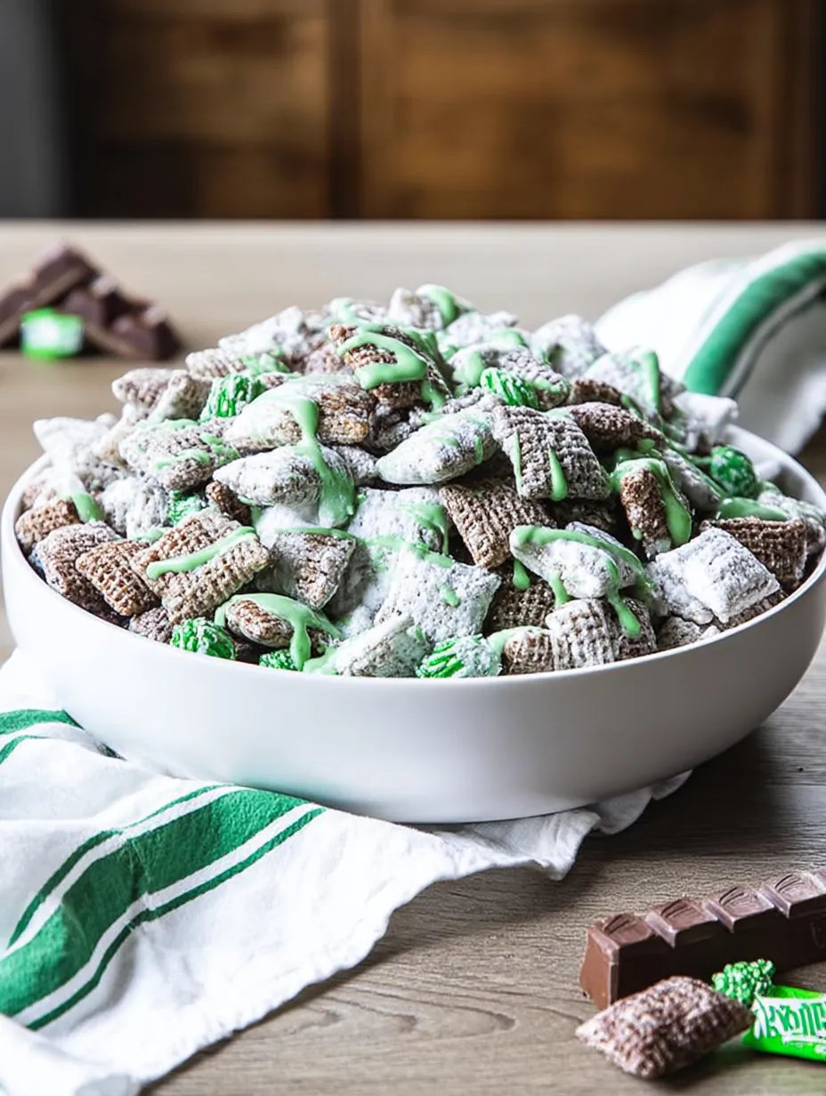Eine Schüssel Cerealien mit grünen und weißen Marshmallows.