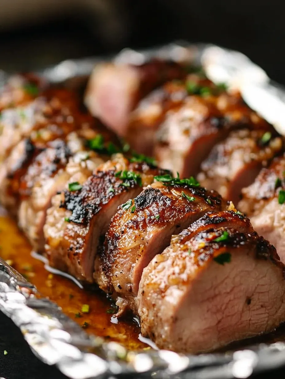 Ein Stück Fleisch mit einem grünen Kraut obendrauf.