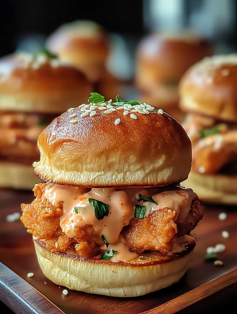 Ein Sandwich mit Sesambrötchen und einem Stück Hähnchen.