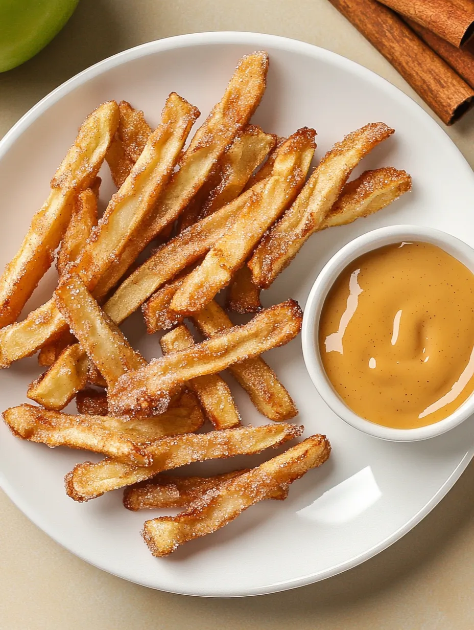 Ein Teller mit Pommes und einer Dipsauce.