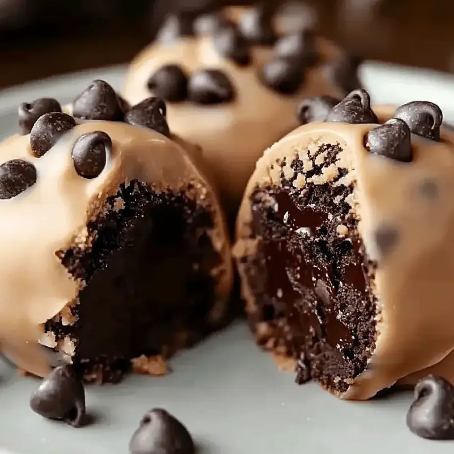 Schokoladenkuchen mit Schokostückchen.
