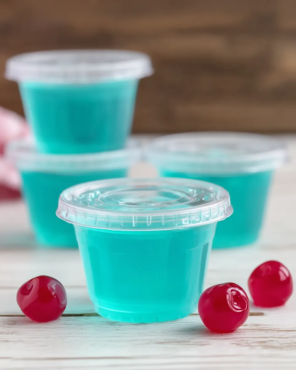 Drei Plastikbehälter gefüllt mit blauer Flüssigkeit.