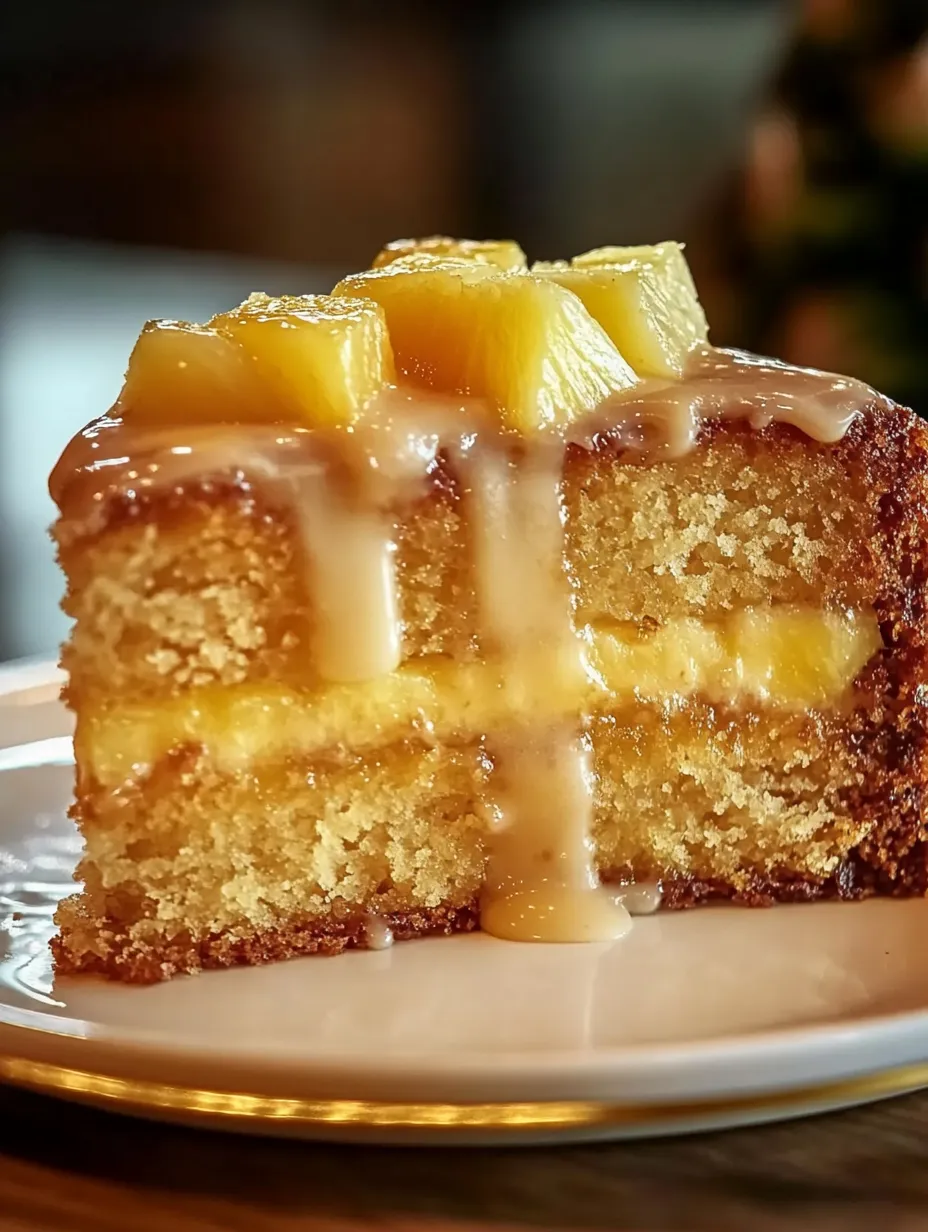 Ein Stück Kuchen mit Zuckerguss.