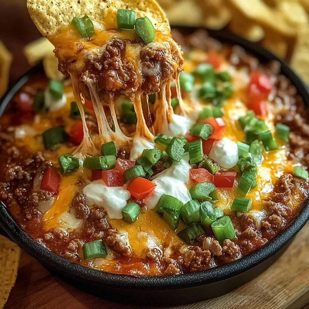 Eine Schale Chili mit Chips daneben.