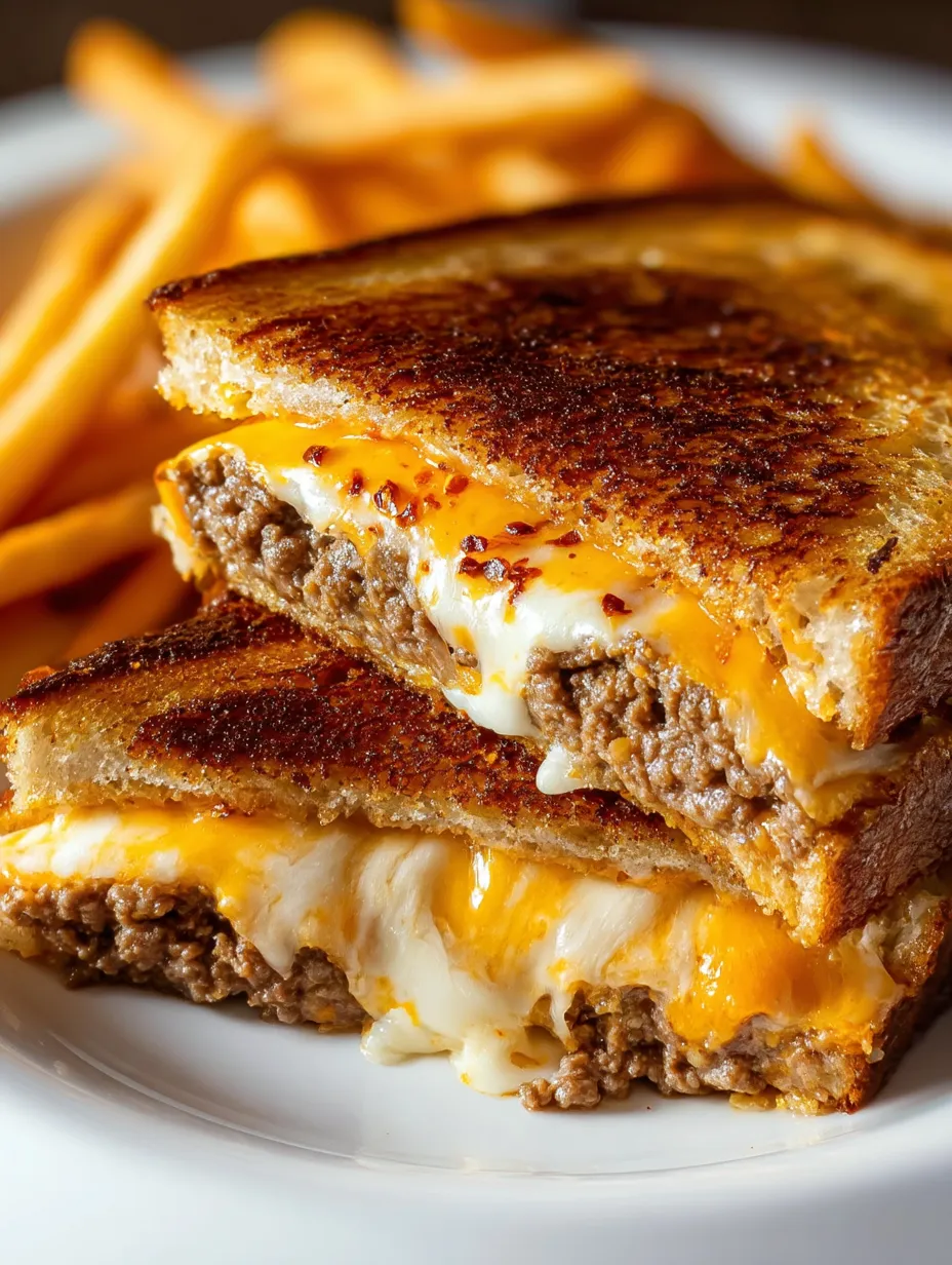 Ein belegtes Sandwich mit Beef und Käse auf einem Teller.