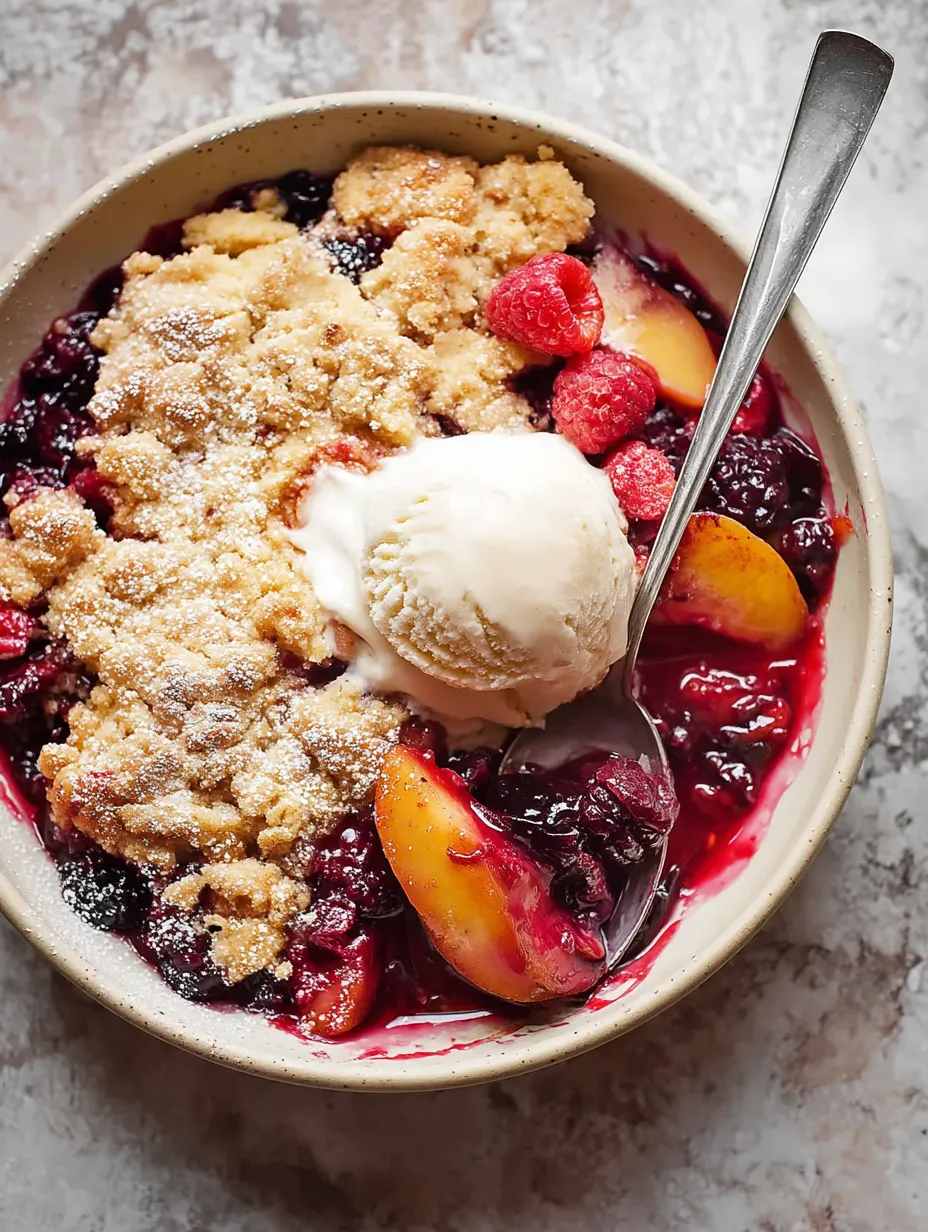 Obst mit Eis in einer Schale.
