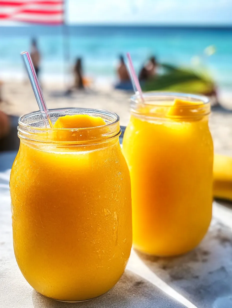Zwei Gläser mit orangem Saft auf einem Tisch.