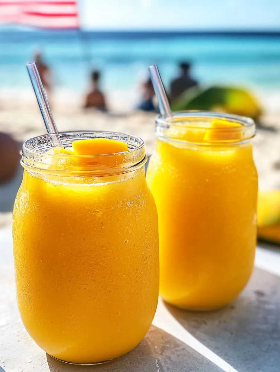Zwei Gläser mit orangem Saft auf einem Tisch.