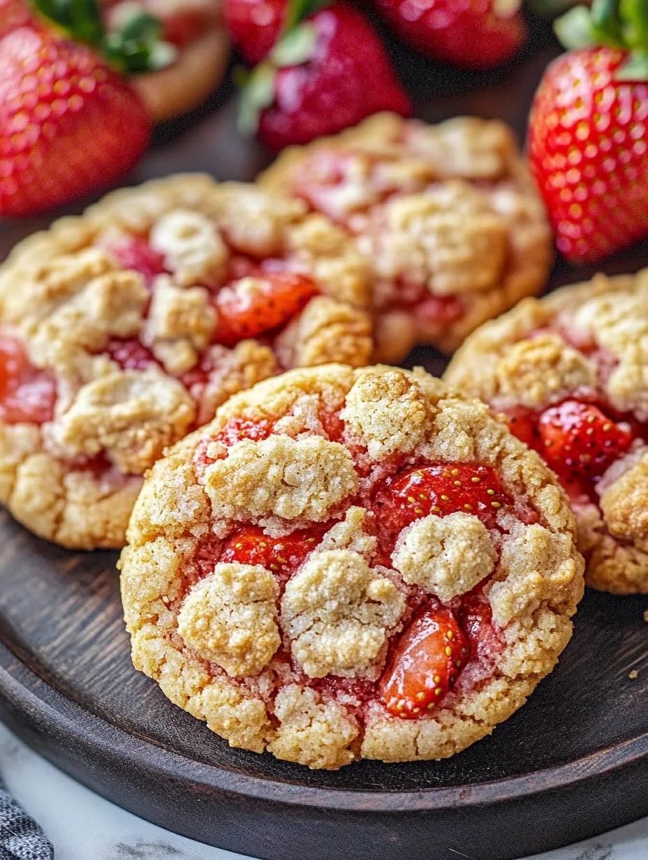 Cookie mit Erdbeeren oben drauf.