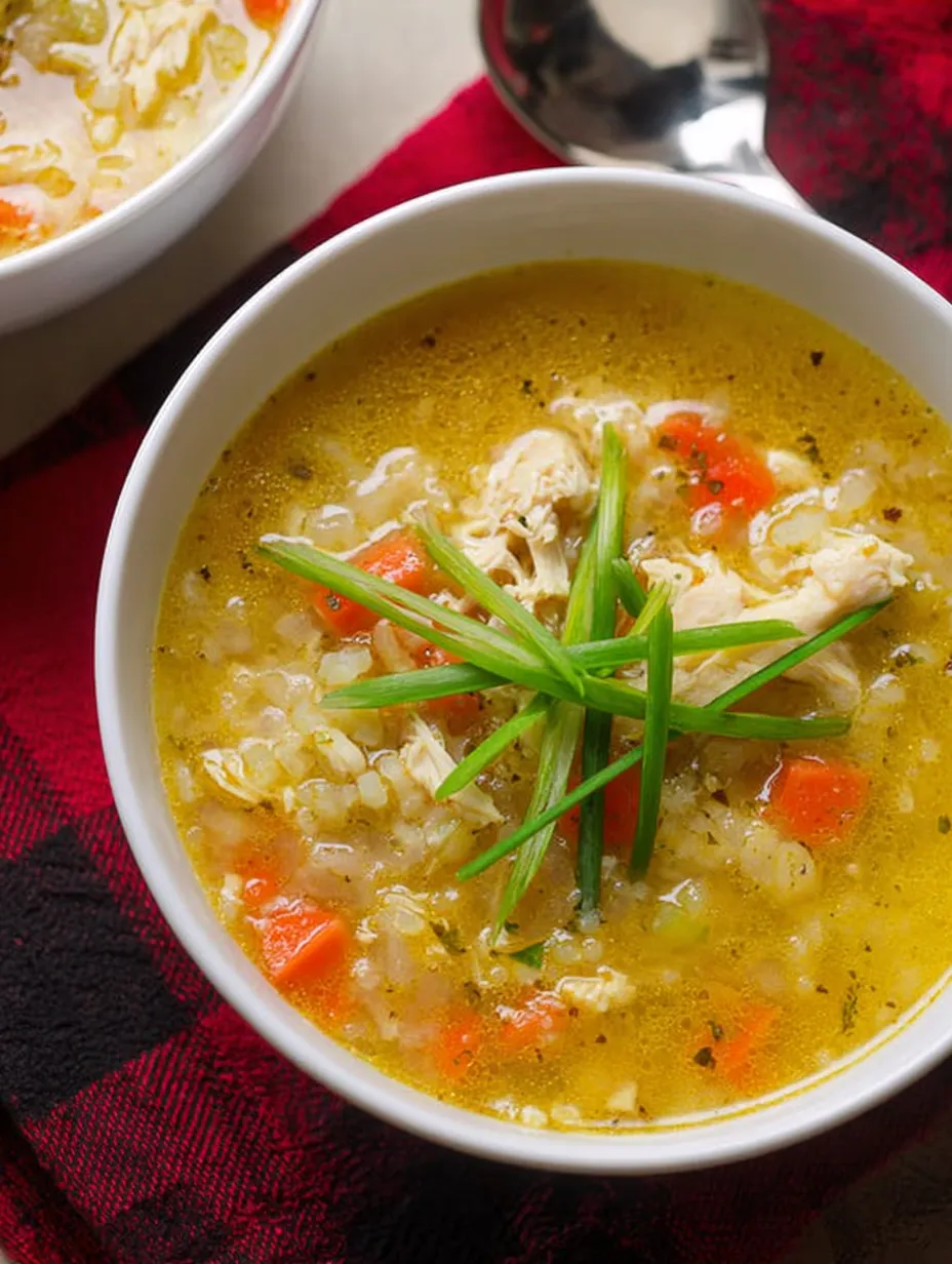 Eine Schüssel Suppe garniert mit Grün.