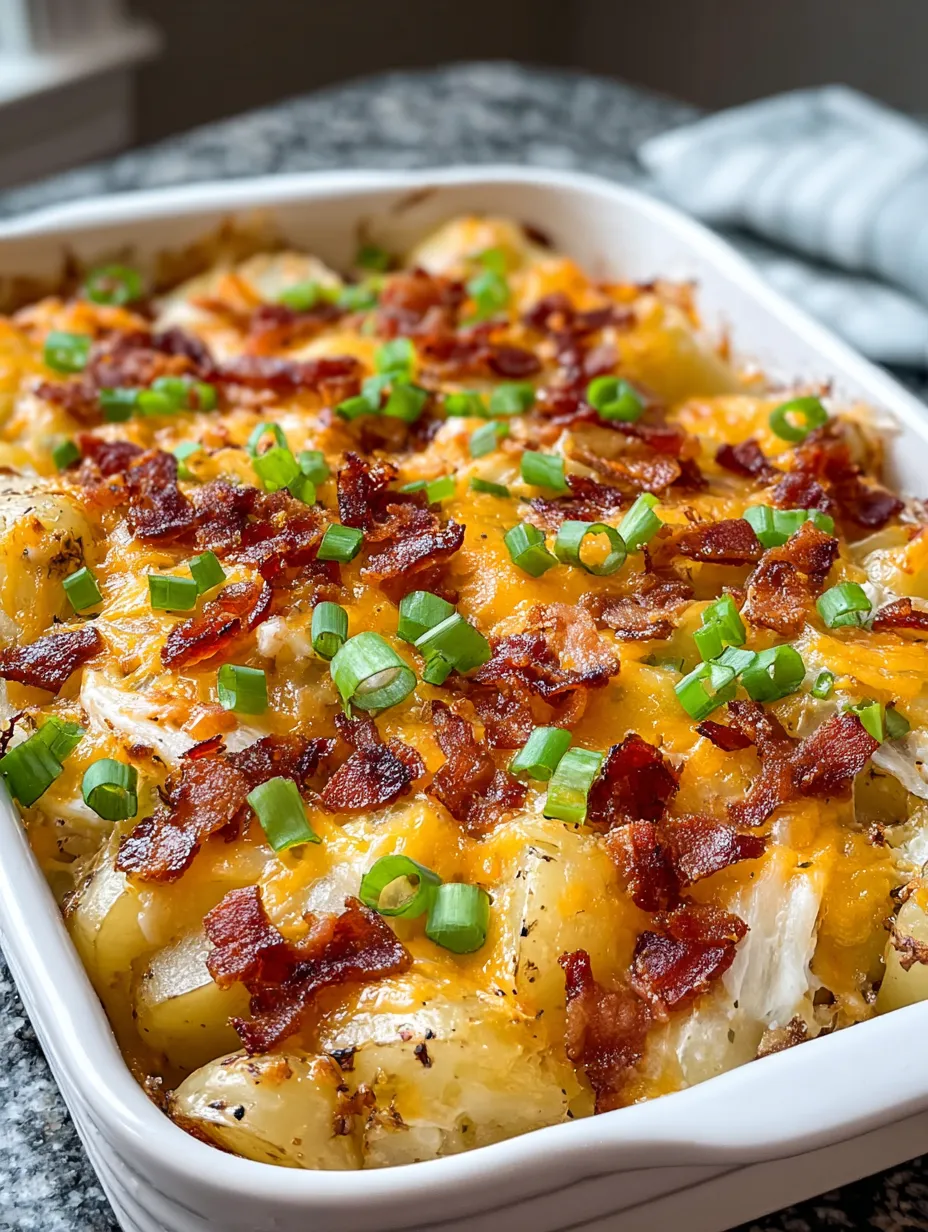 Eine weiße Schale mit Rinder-Bacon und Käse.