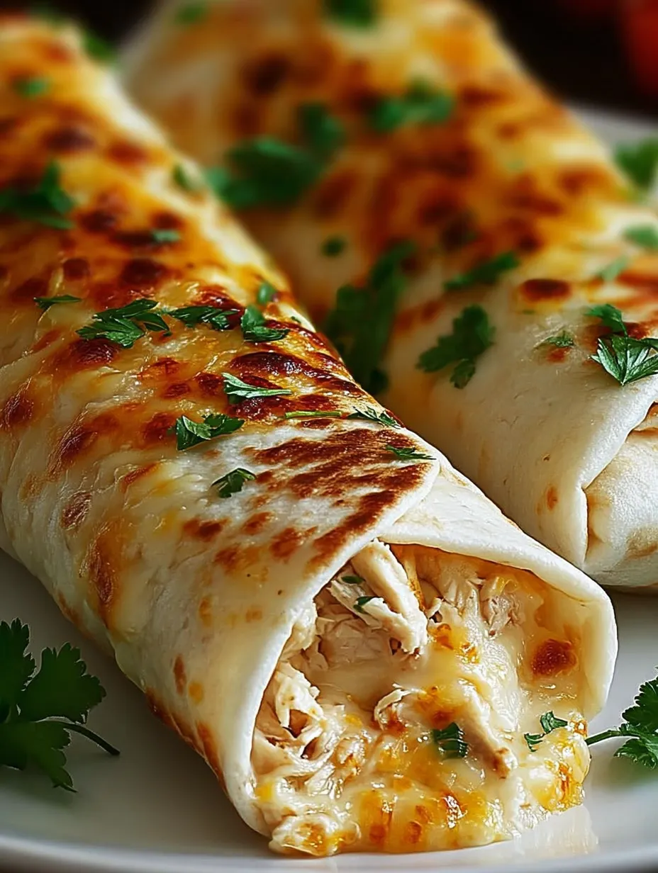 Zwei Hähnchen-Burritos mit Salat und Käse.