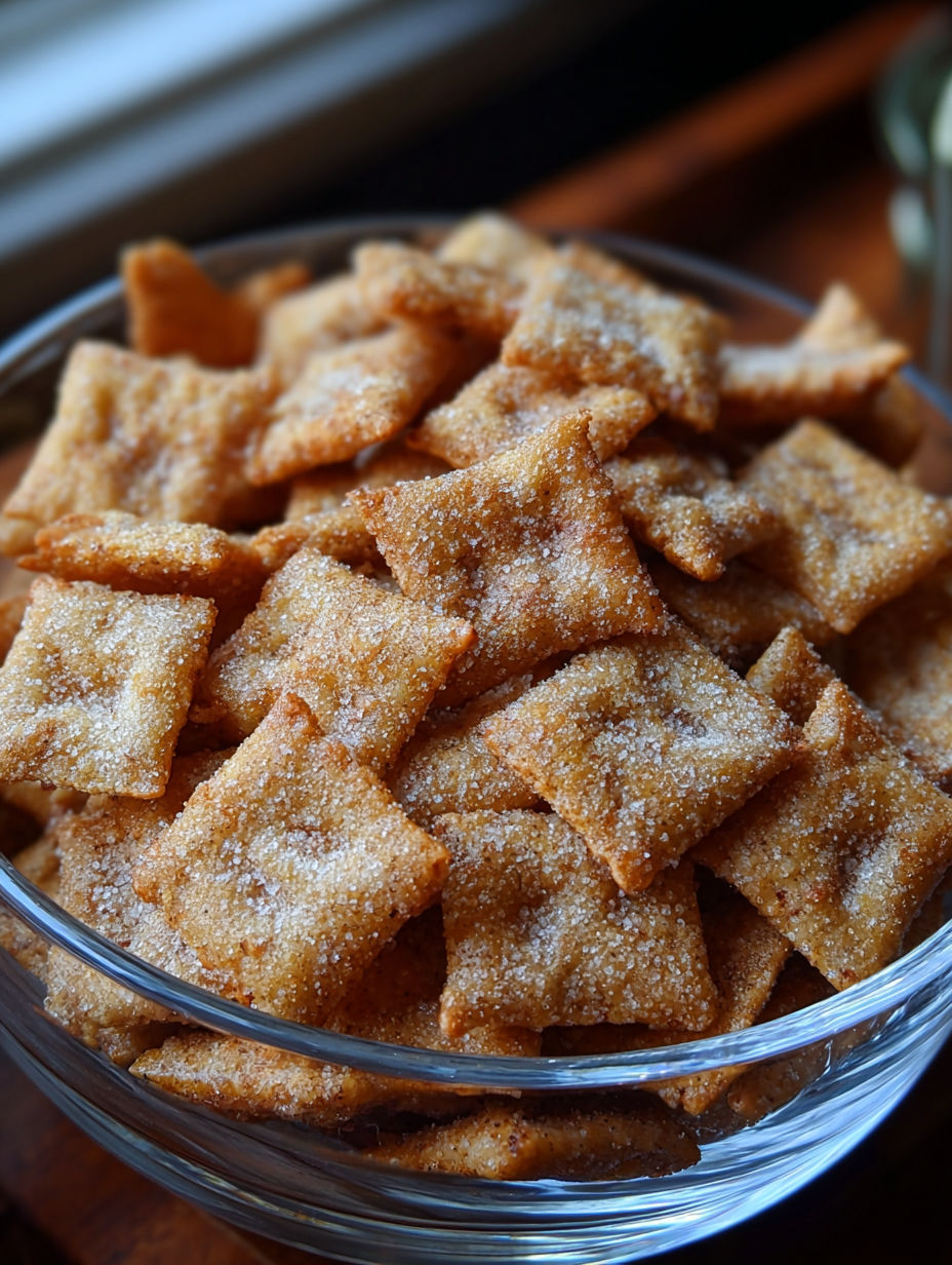 Eine Schüssel mit selbstgemachtem Zimt Crunch.