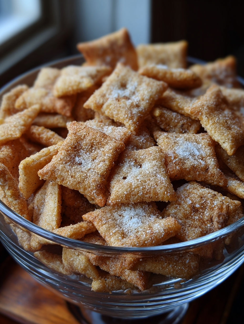 Eine Schale selbstgemachtes Zimt-Crunch-Müsli.