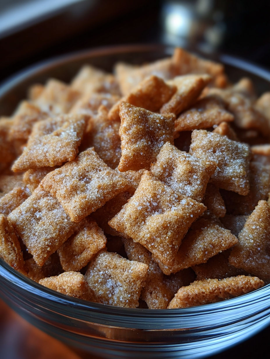 Eine Schüssel Zimt-Crunch-Müsli.