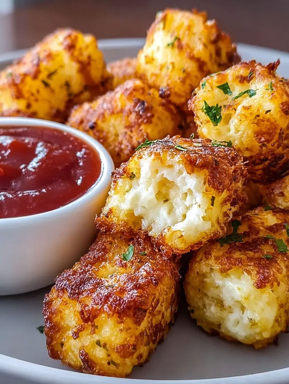 Hüttenkäsebällchen aus zwei Zutaten.