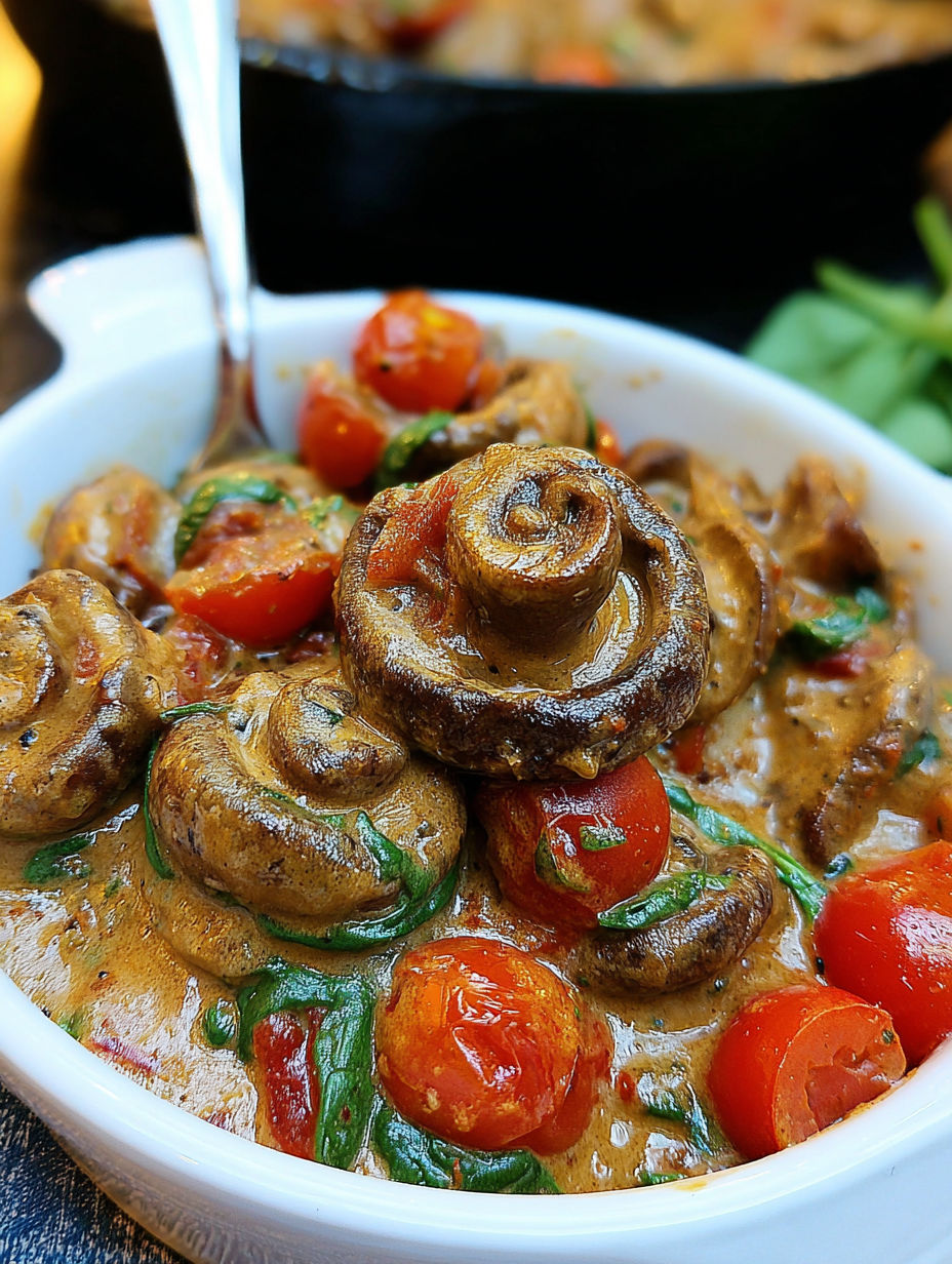 Eine Schale toskanischer Butter-Pilze.