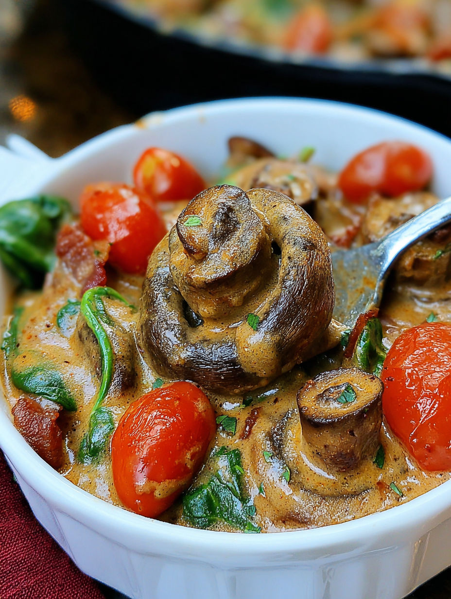 Eine Schale toskanischer Butter-Pilze.