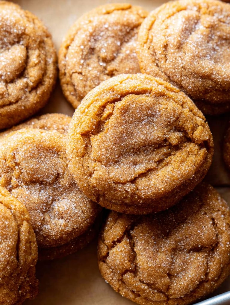 Ein Haufen zäher Kürbis-Snickerdoodle.