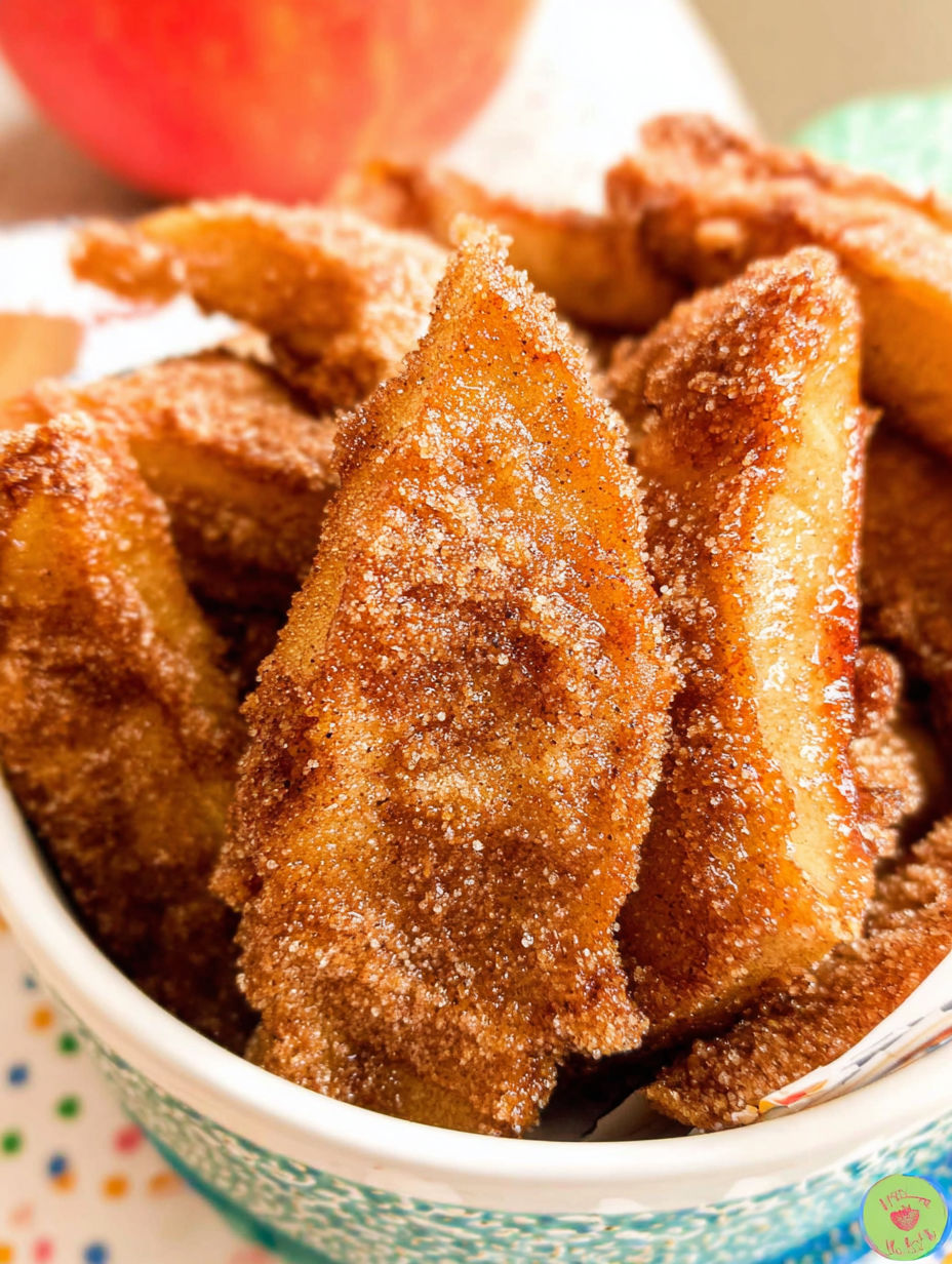 Eine Schüssel mit zuckerüberzogenen, frittierten Teigstücken.