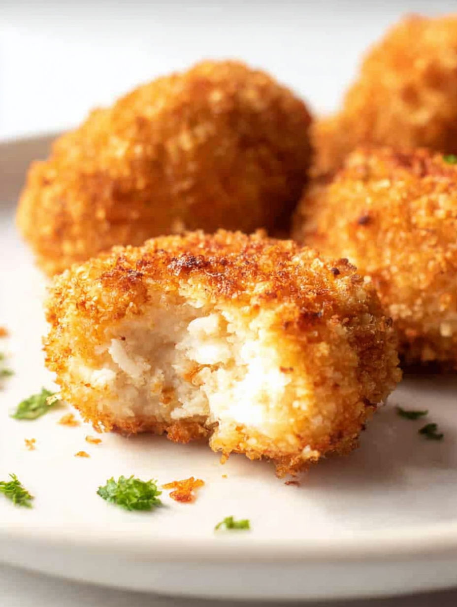 Knusprige Hähnchenstückchen mit Ranch-Panade aus der Heißluftfritteuse.