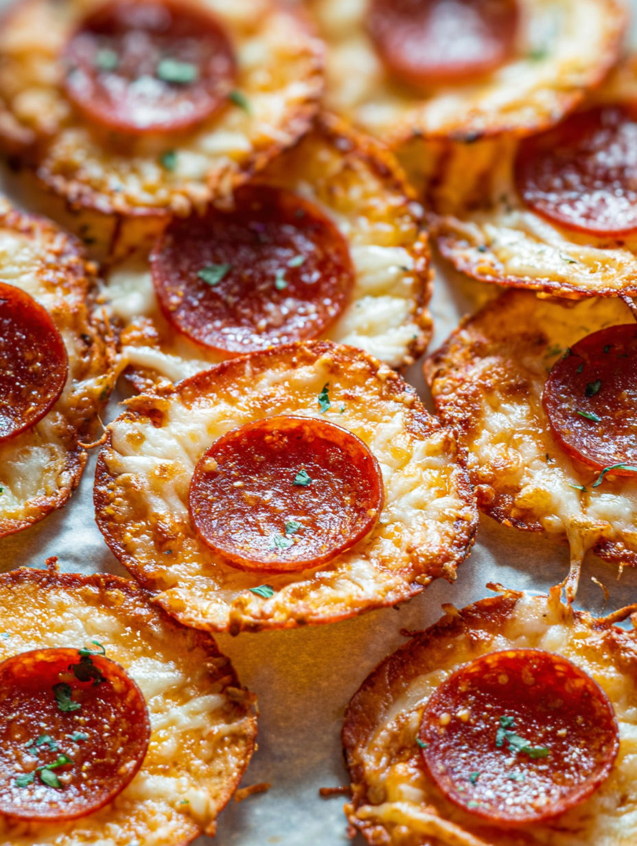 Nahaufnahme einer Pizza mit Peperoni und Käse.