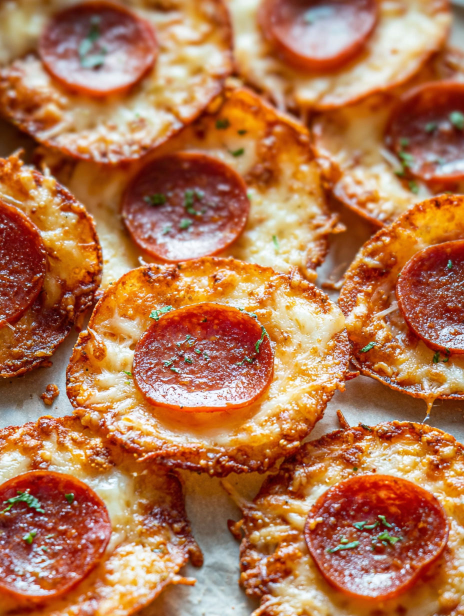 Nahaufnahme einer Pizza mit Peperoni und Käse.