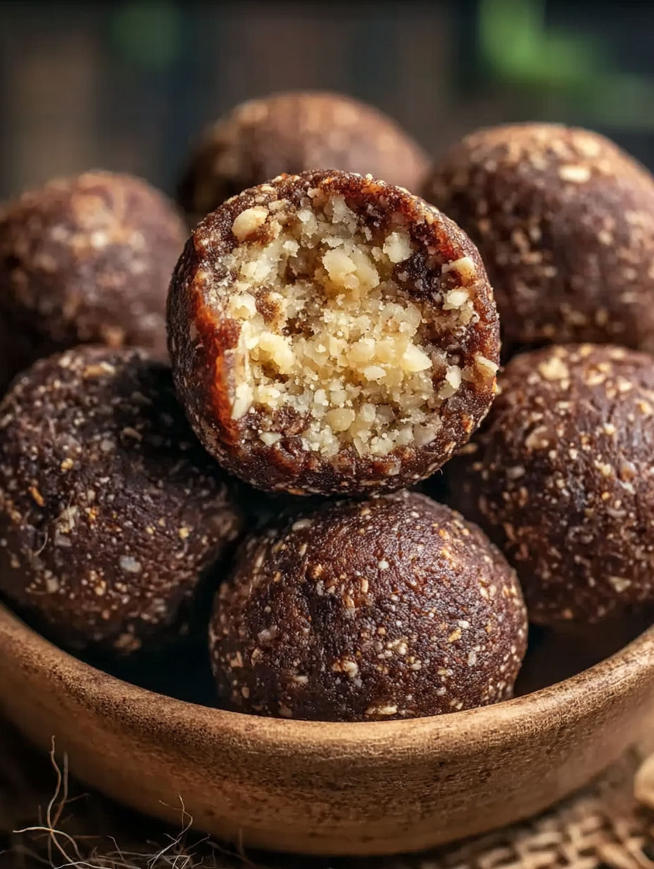 Eine Schüssel mit herzhaften Frikadellen.