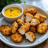 Kokos-Hähnchennuggets mit würzigem Mango-Dip