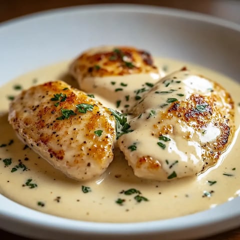 Hähnchenfilet in Frischkäse-Parmesan-Sauce