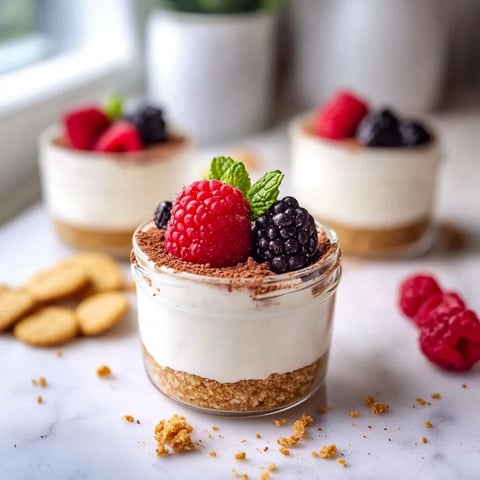 Cremige Kuchen im Glas mit Hüttenkäse